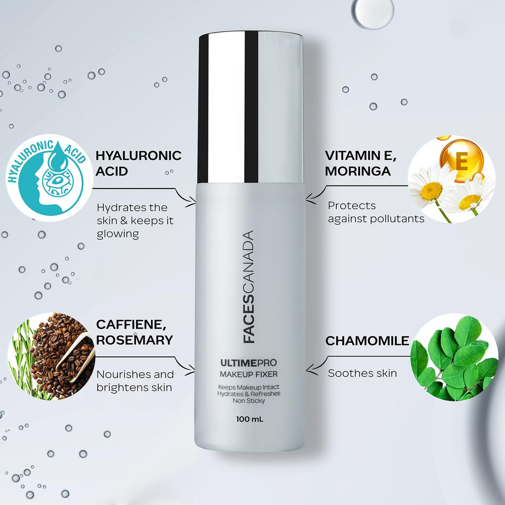 Faces Canada Ultime Pro Makeup Fixer, Long Lasting, Hydrating Makeup Setting Spray