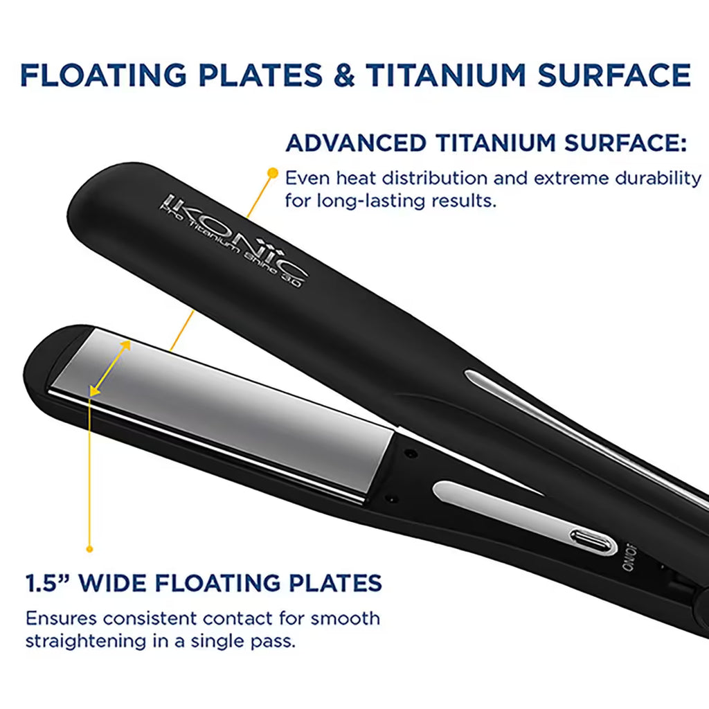 Ikonic Professional Pro Titanium Shine 3.0 Hair Straightener