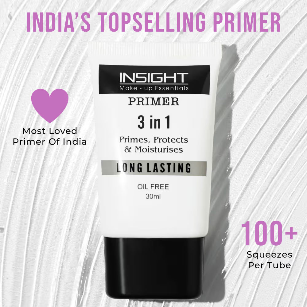 Insight Cosmetics 3 In 1 Long Lasting Primer - (30ml)