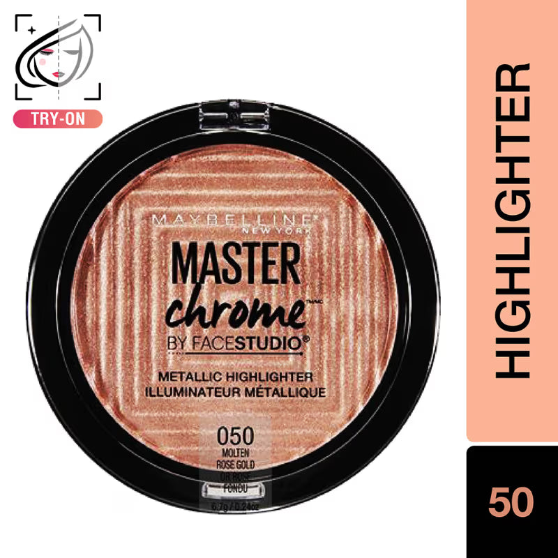 Maybelline New York Face Studio Master Chrome Metallic Highlighter - Molten Rose Gold (6.7g)