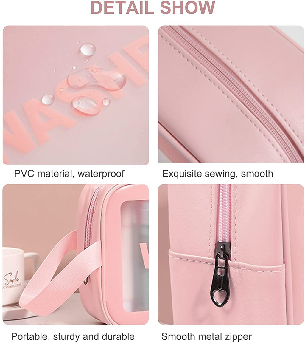 Professional Makeup Pouch Travel Toiletries Organizer Cosmetic Bags Portable - Set Of 3