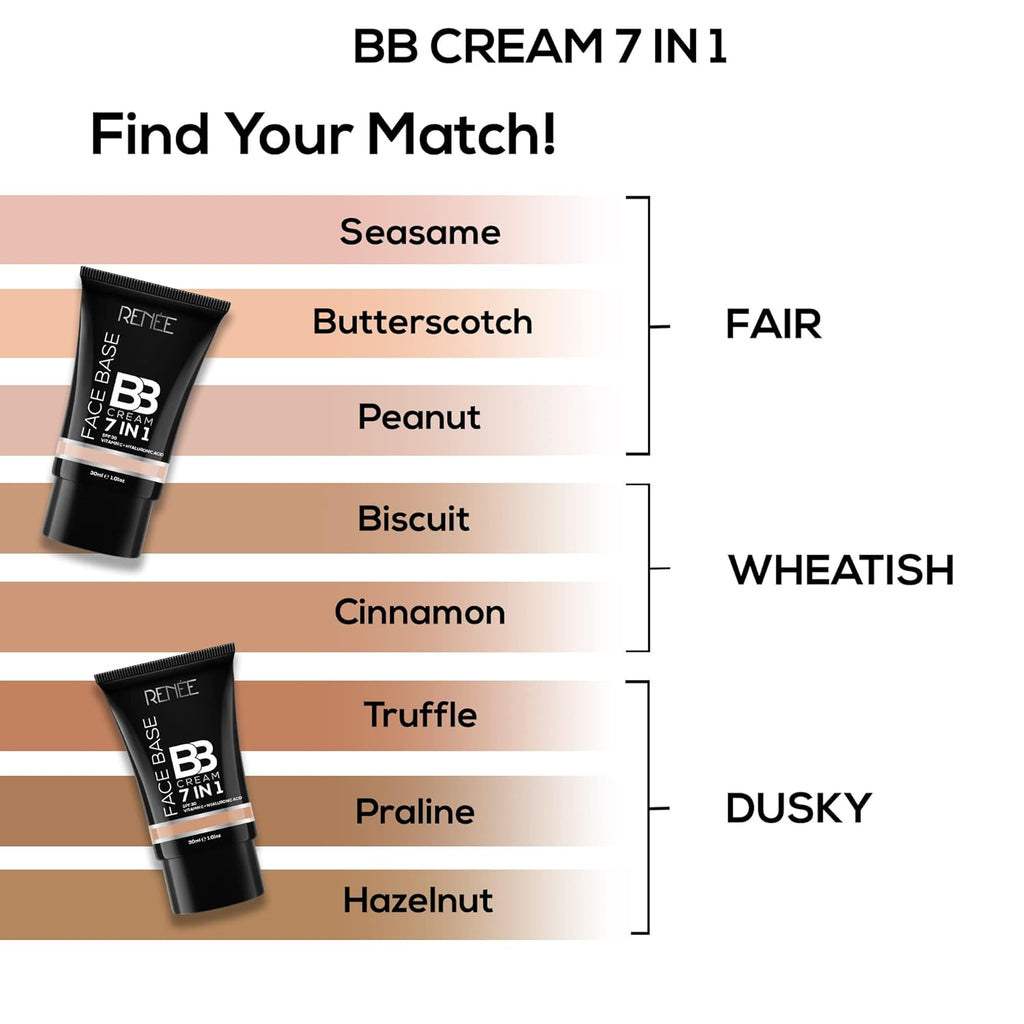 RENEE 7-In-1 Face Base BB Cream SPF 30 - B01 Butterscotch (30ml)