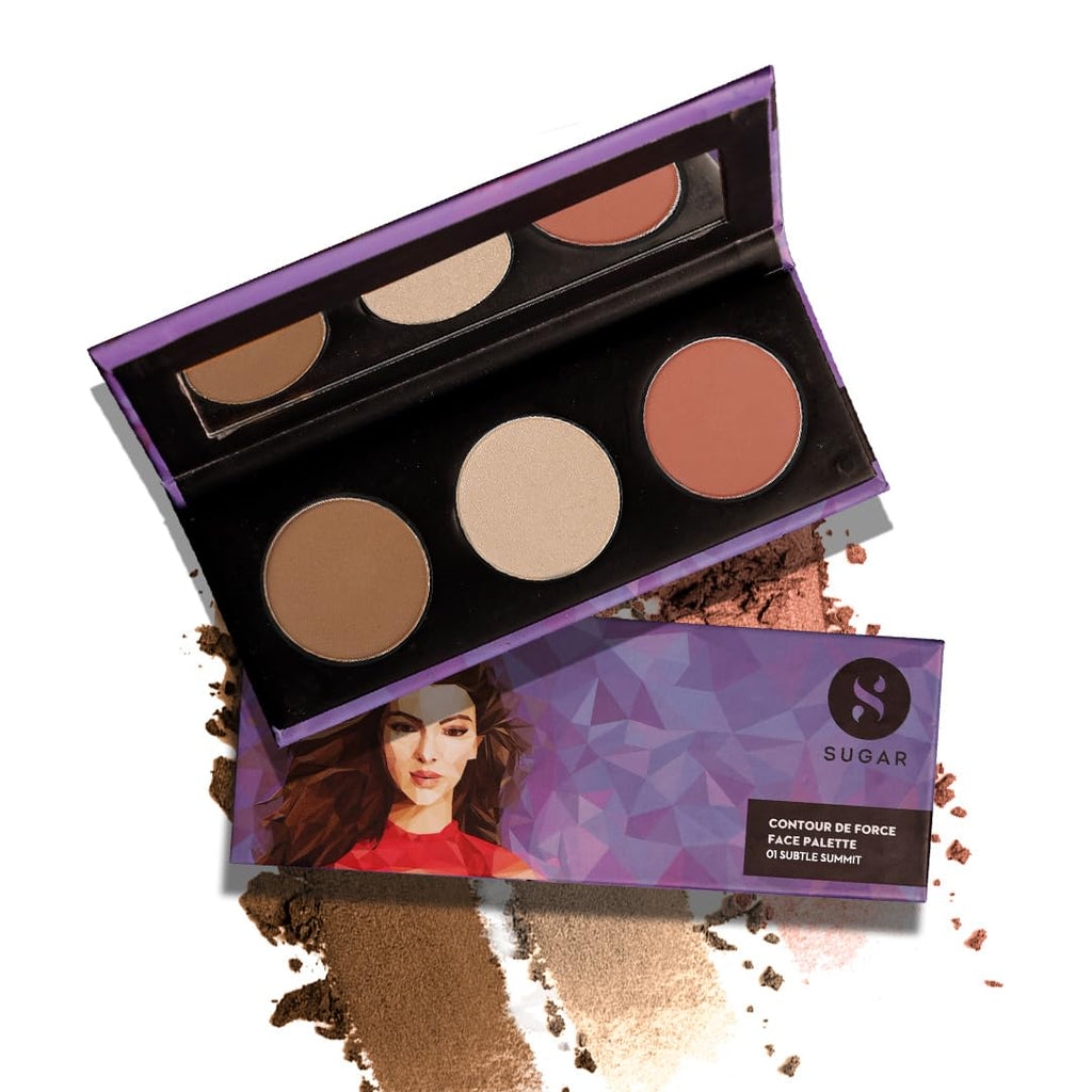 SUGAR Cosmetics Contour De Force Face Palette - 01 Subtle Summit