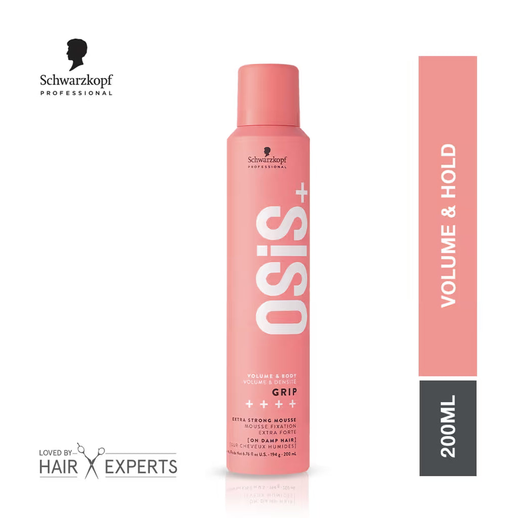 Schwarzkopf Professional OSiS+ Grip Extra Strong Hair Styling Mousse For Natural Shine (200ml)