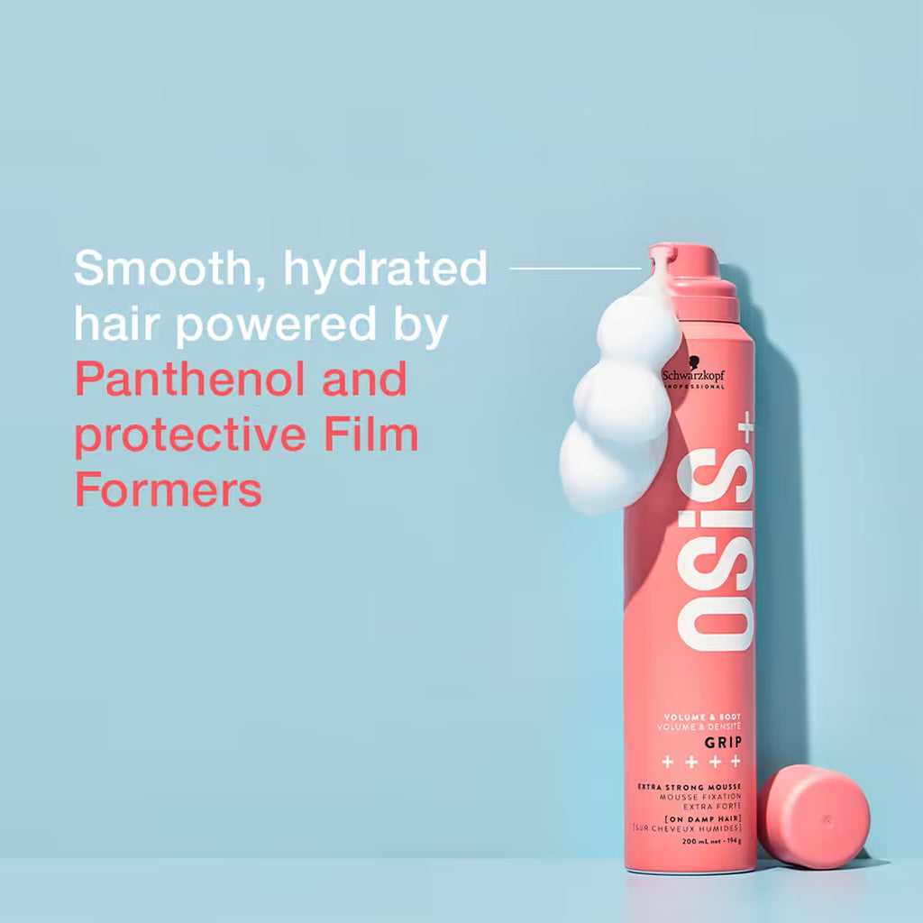 Schwarzkopf Professional OSiS+ Grip Extra Strong Hair Styling Mousse For Natural Shine (200ml)