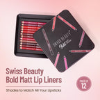Swiss Beauty Bold Matt Lip Liner - Multi-Color (12Pcs)